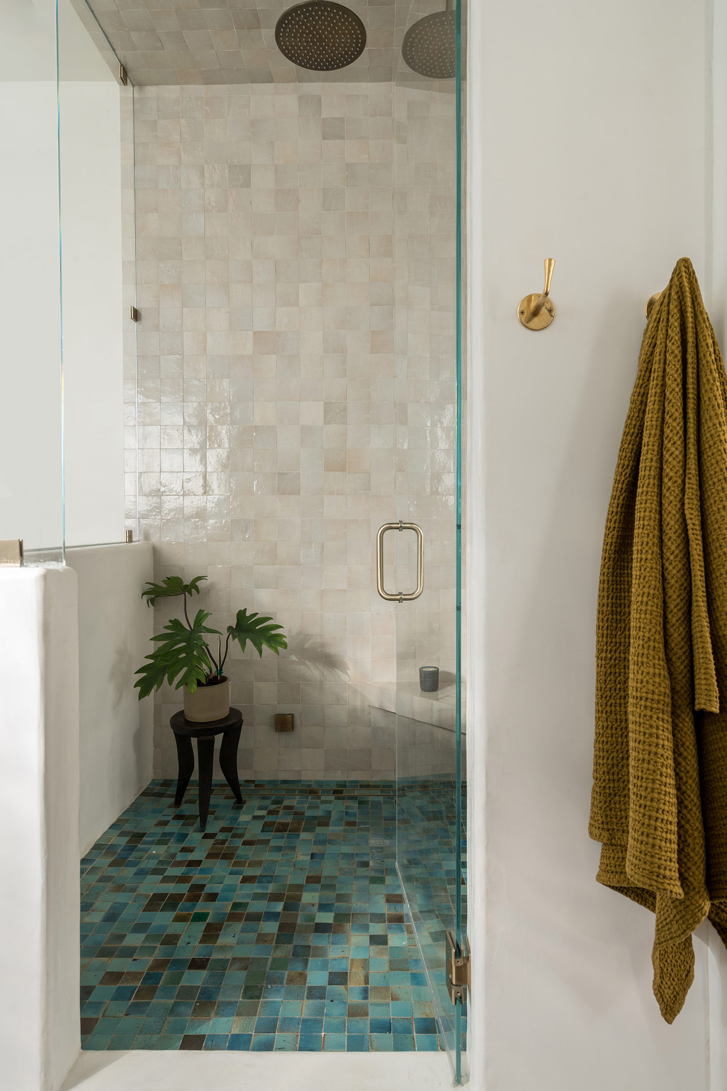 Shower Bathroom by Terramar Interiors