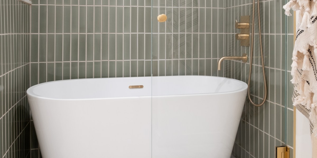 Shower in Oakland Condo by Gina Rachelle Design