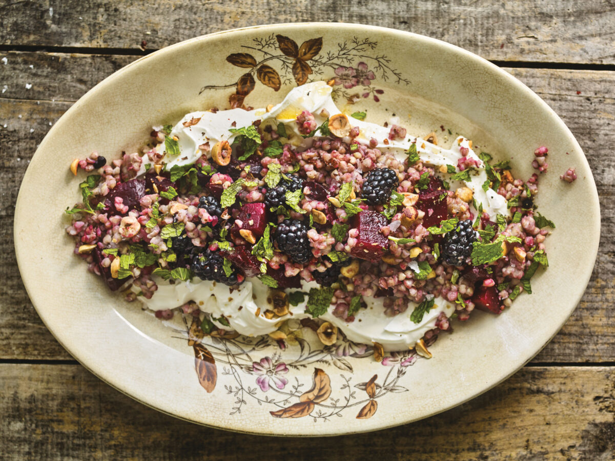Beet, Blackberry Buckwheat Salad