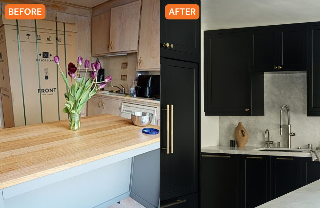 Sink Before and After in Oakland Kitchen by LH.Designs