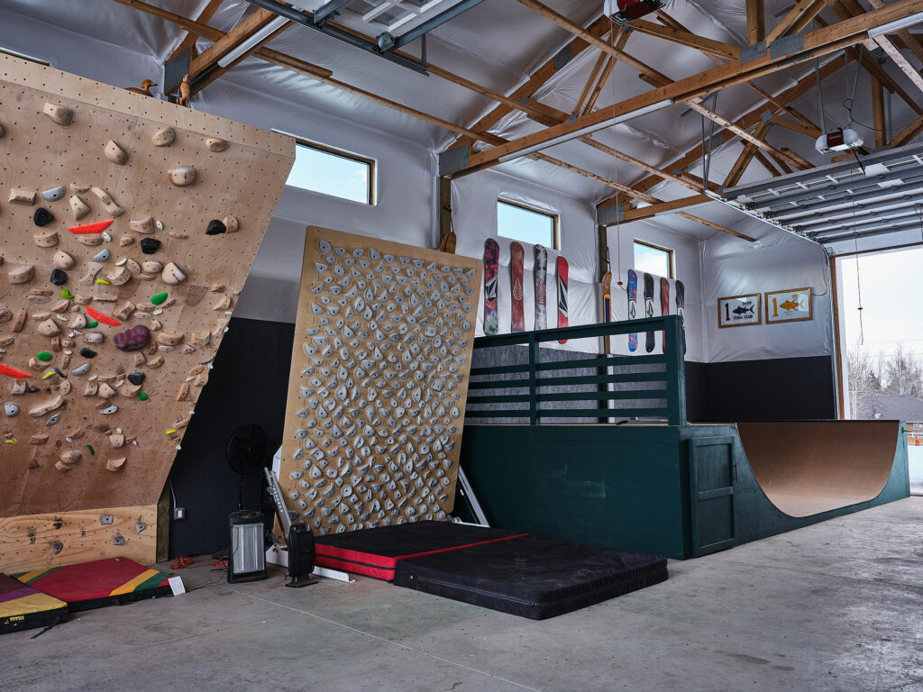 Skate Ramp and Climbing Walls in Stephanie Hunt Park City Home