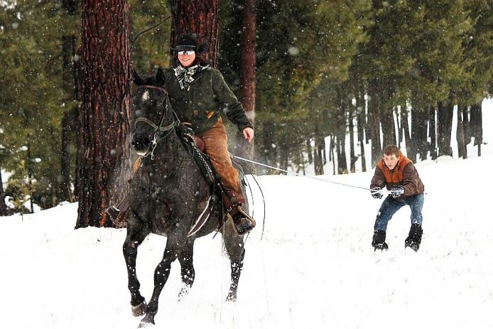 Skijoring at Triple Creek Ranch
