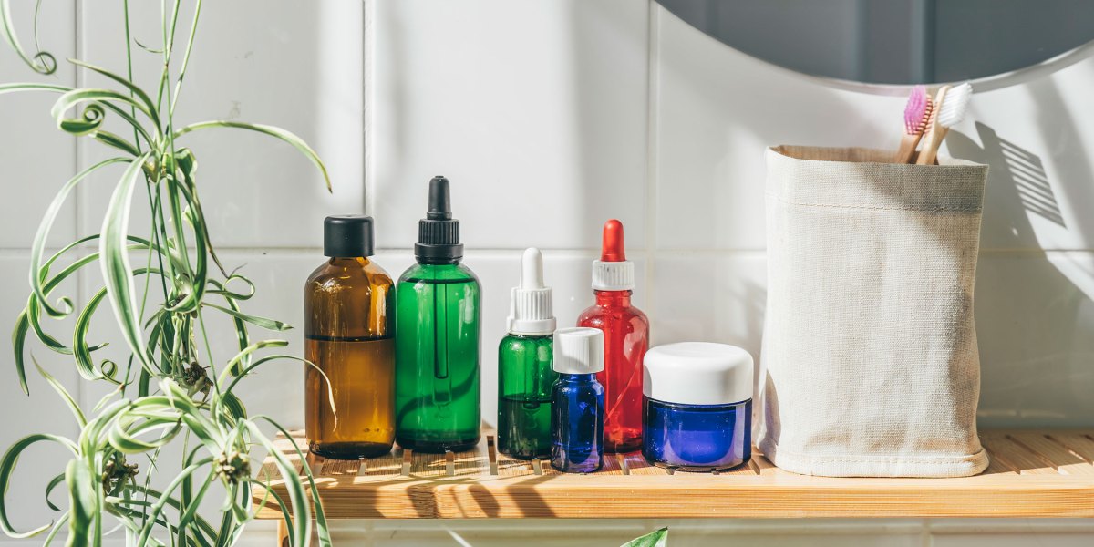 Skincare Products Bathroom