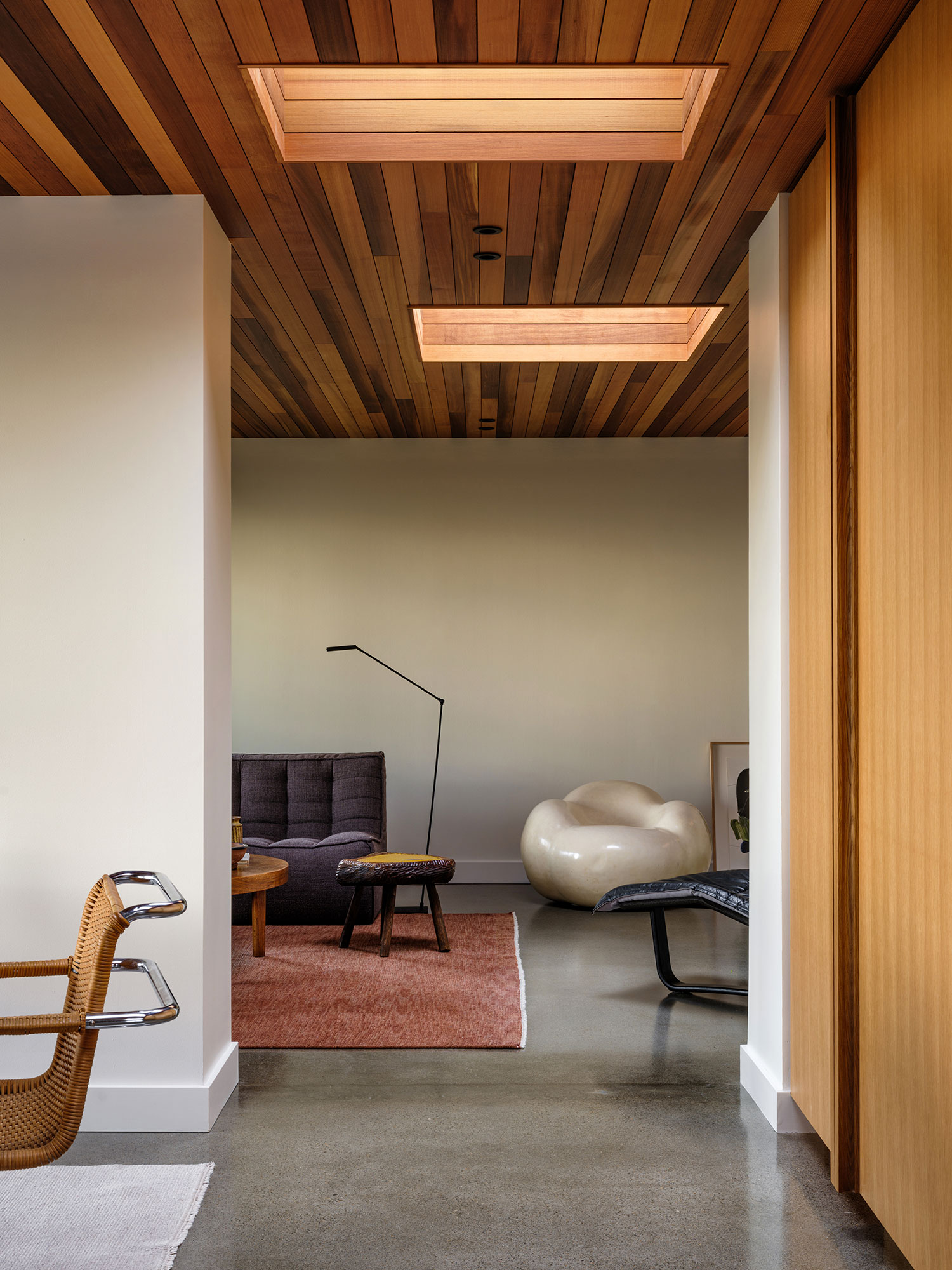 Skylight in Portland Mid-Century House by Ment Architecture