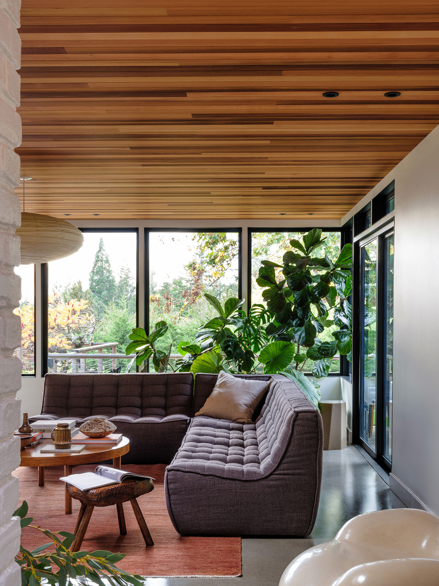Sofa in Portland Mid-Century House by Ment Architecture
