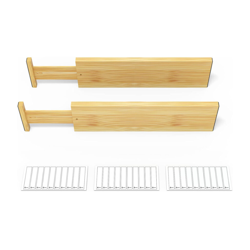 SpaceAid Bamboo Drawer Dividers
