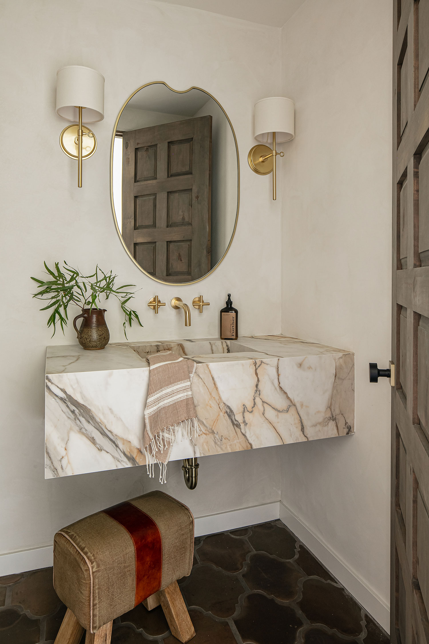 Spanish Style Powder Room
