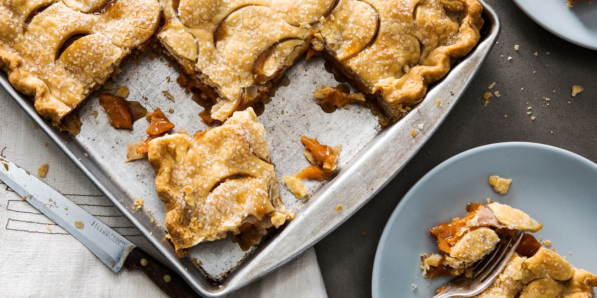 Spiced Persimmon Slab Pie