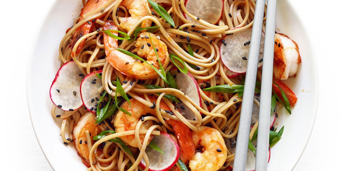Spicy Soba Noodles with Shrimp
