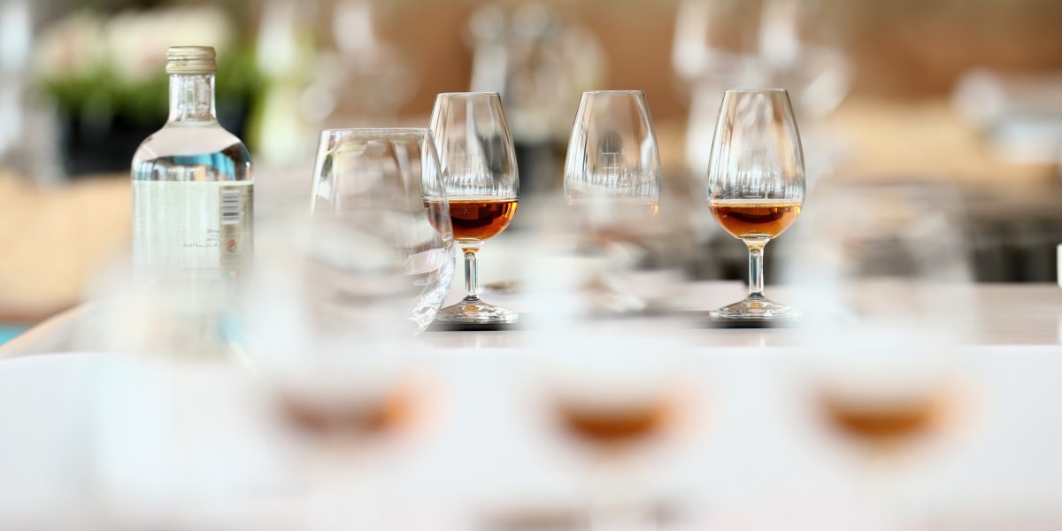 Spirits Competition Glasses and Bottle