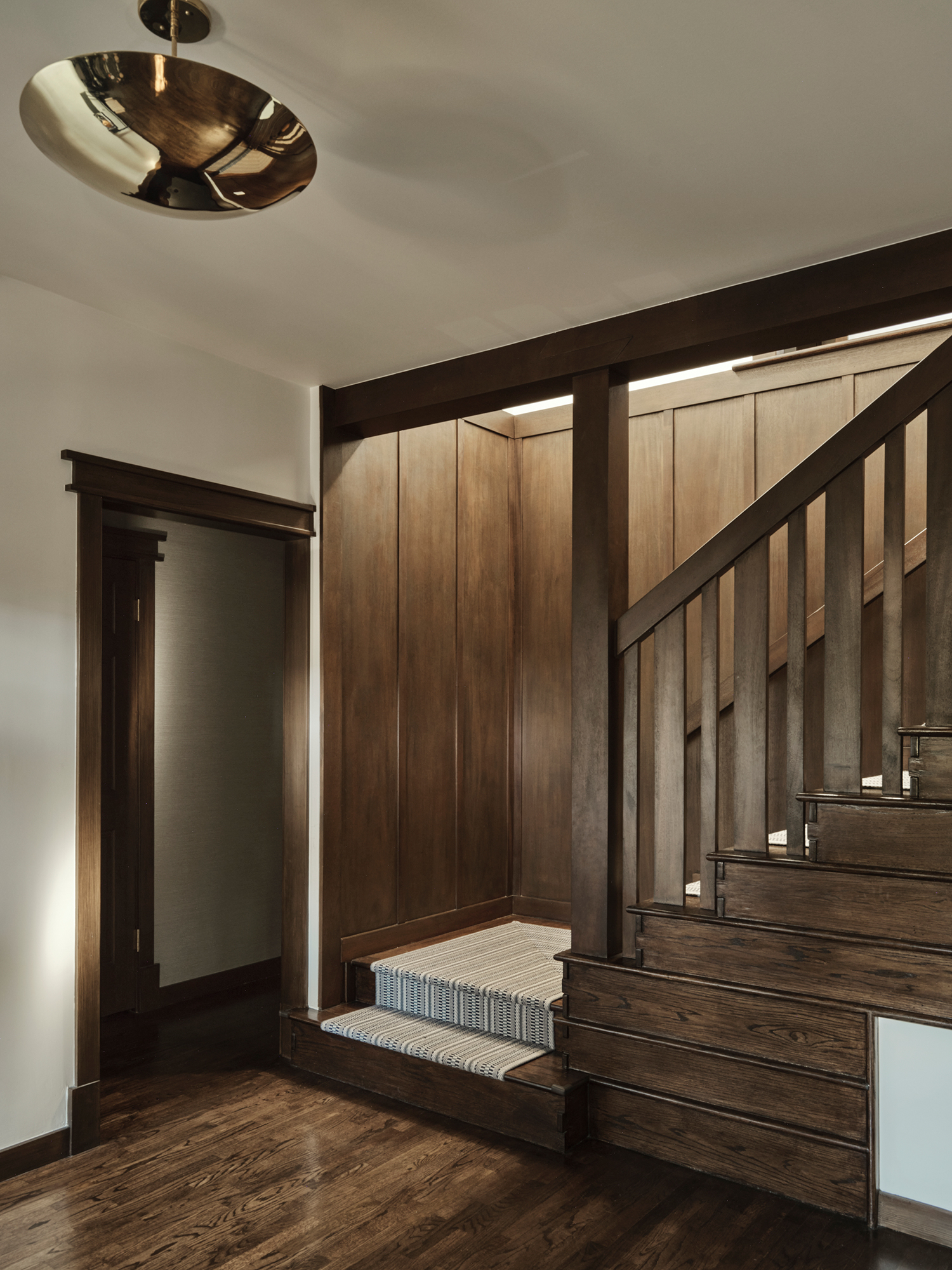 Staircase in Palisades Craftsman by Tanya Paz