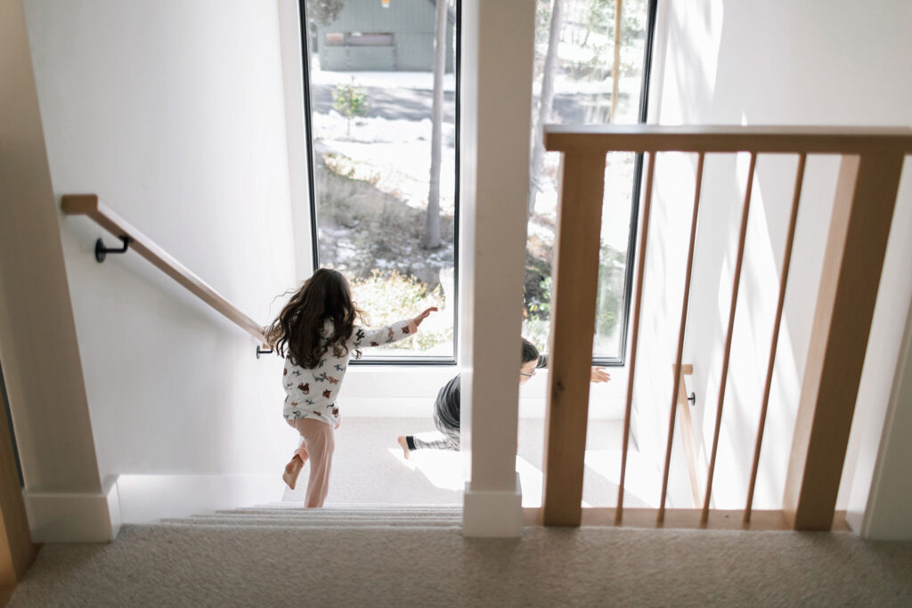 Stairs in Lake Tahoe House by Hedda