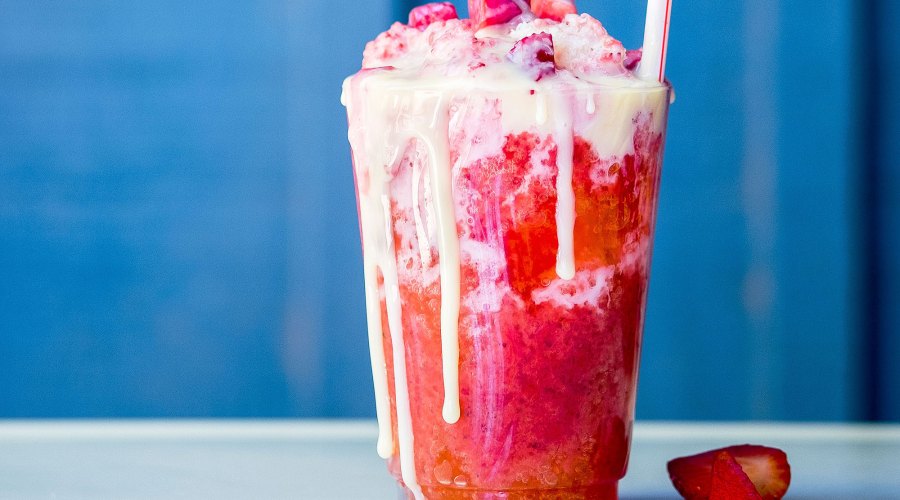 Strawberries and Milk Shaved Ice