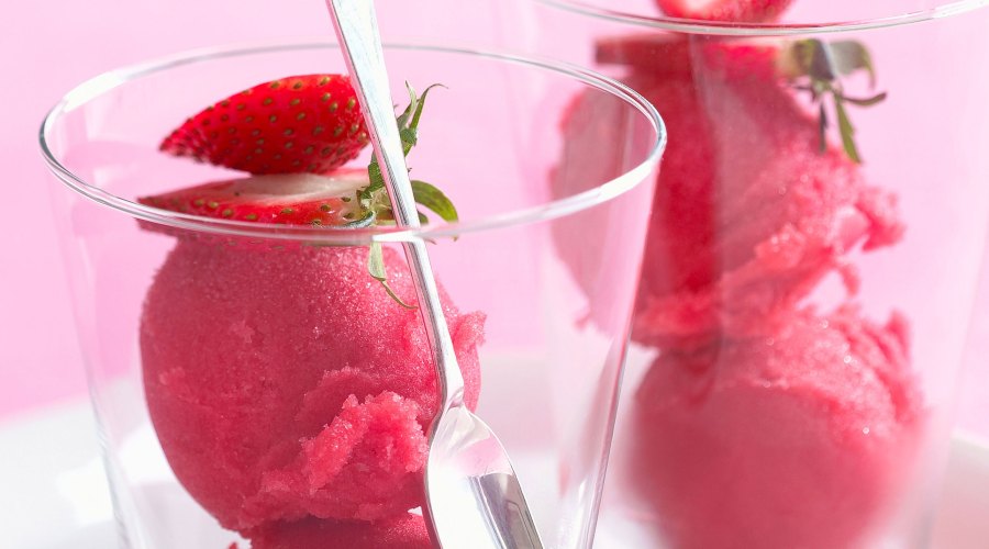 Rosy Strawberry Sorbet