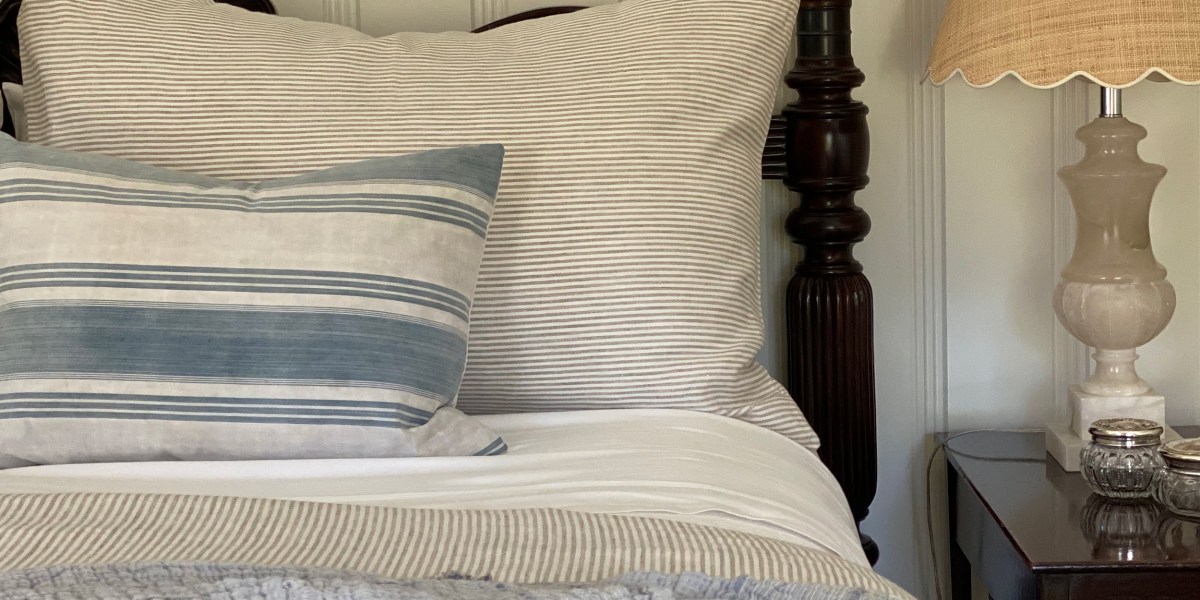 Striped Bedding Grandmillennial Style