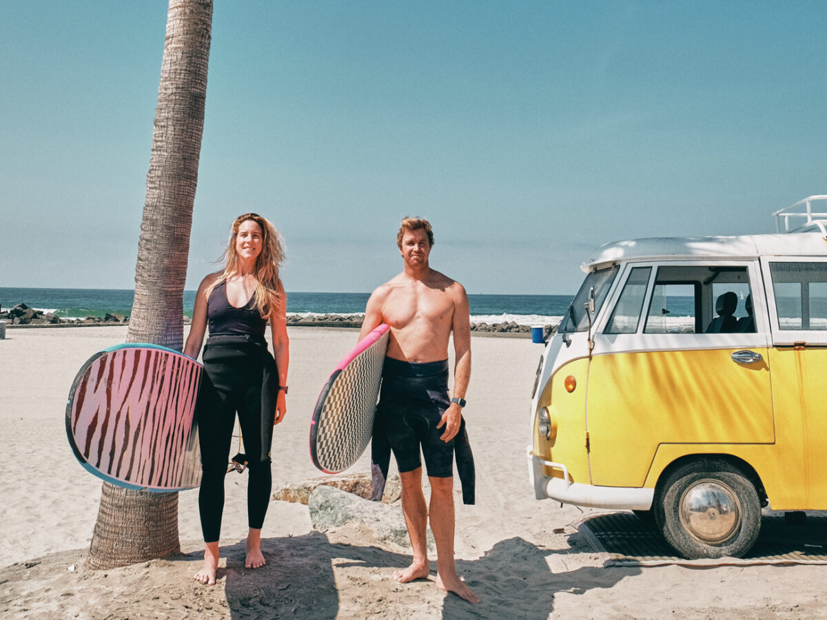 Krista Simmons and Jaime O'Brien Prepare to Surf