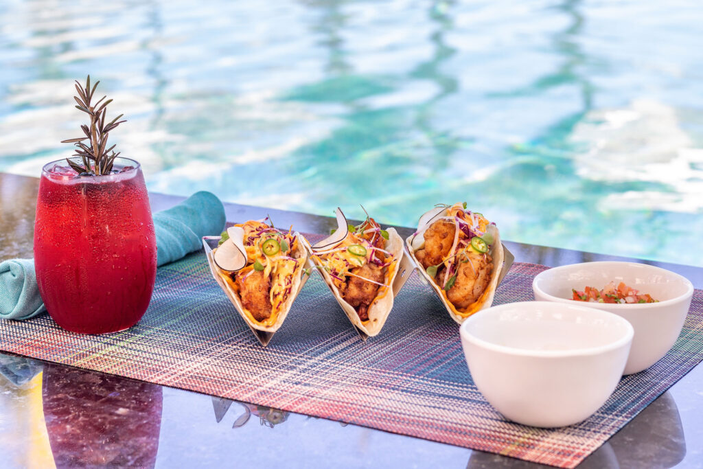 Tacos at Garza Blanca