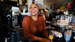 Chef Holland with a Cocktail