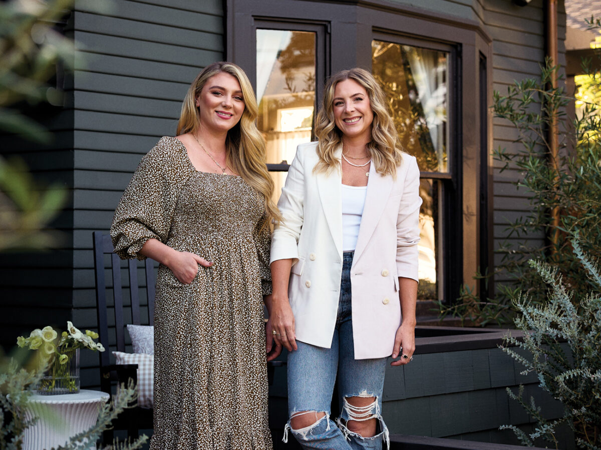 Olivia Wahler and Katie Labourdette-Martinez Standing Outside Craft House Inn