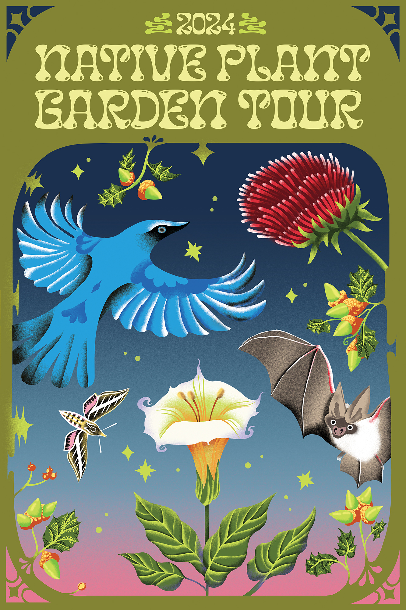 Theodore Payne Garden Tour Poster 2024