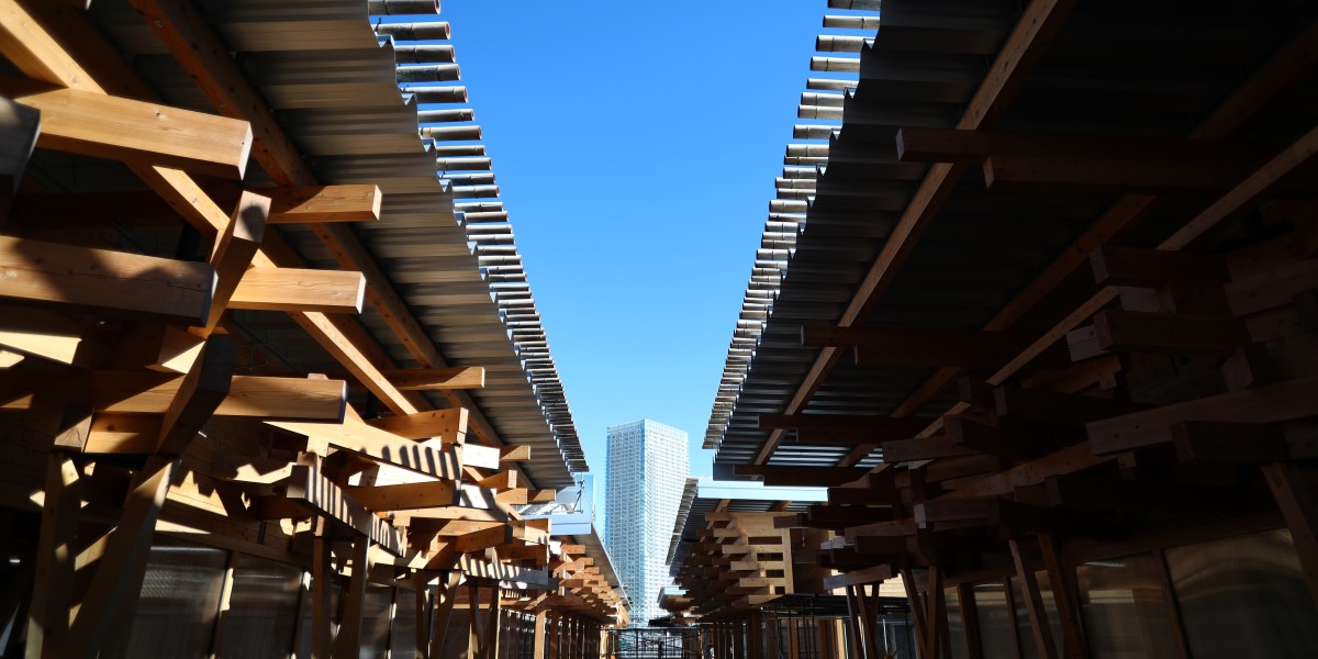 Tokyo Olympic plaza built with timber