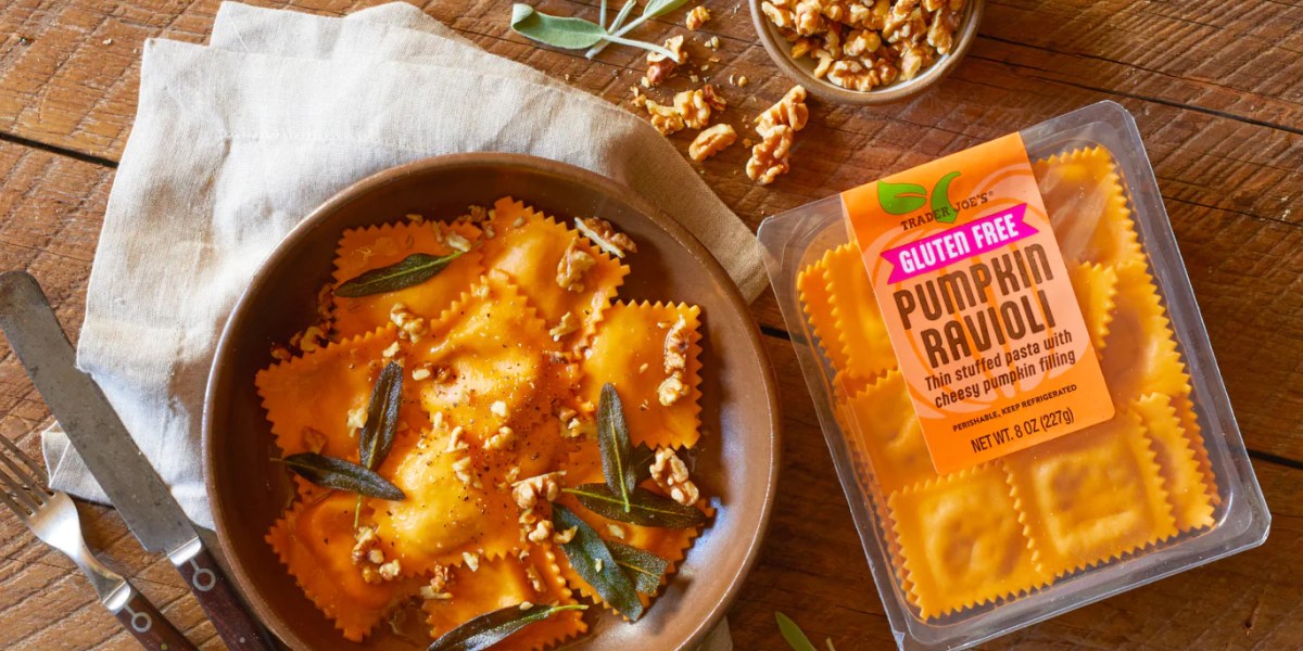 Trader Joe's Gluten Free Pumpkin Ravioli Lifestyle Shot