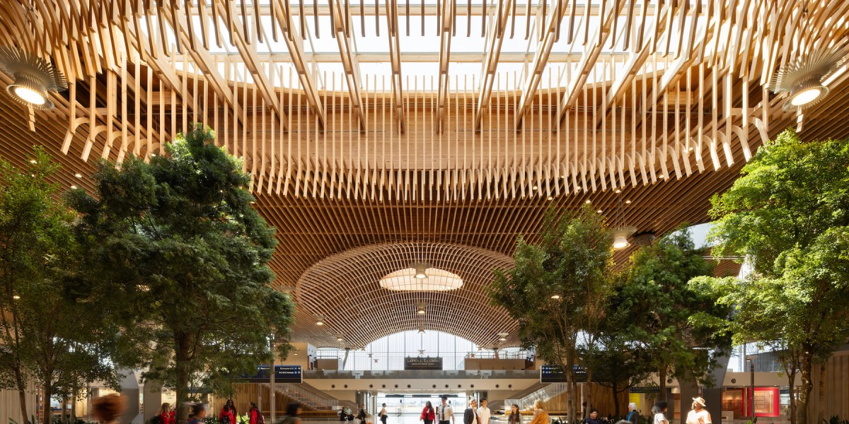 Portland’s Revolutionary New Airport Terminal Is Like Stepping into the Lush Pacific Northwest Forest