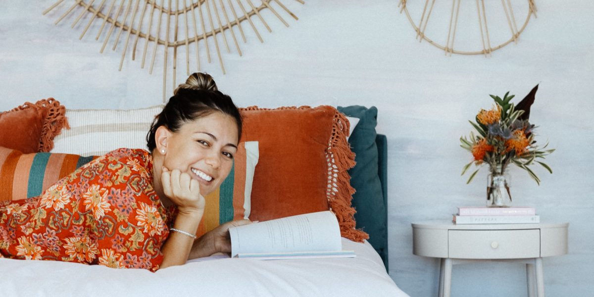 Shaolin Low in Hawaiian tropical design bedroom