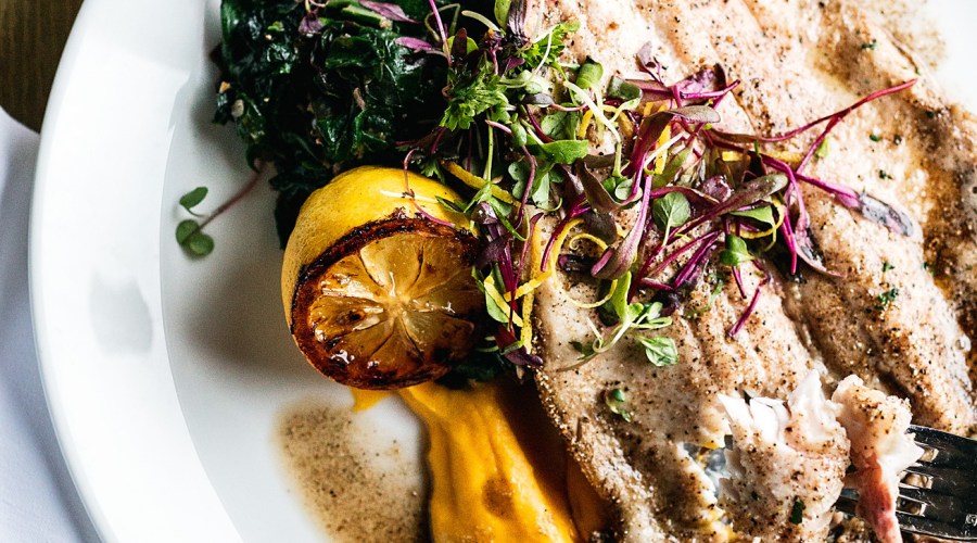 Trout with Root Mash