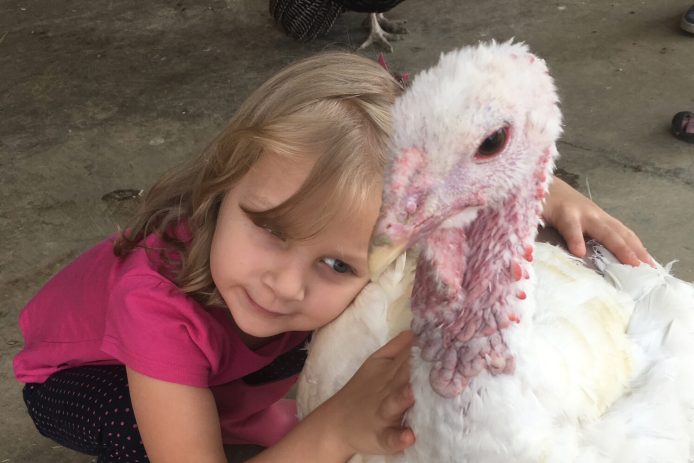Girl with a Turkey
