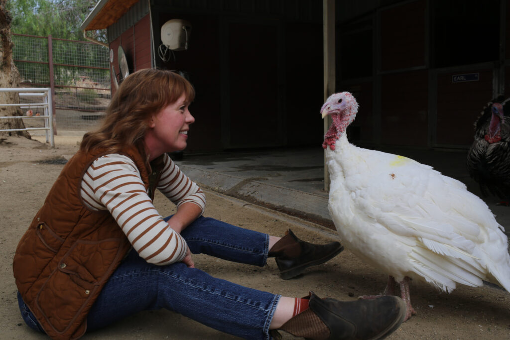 Kristin Guy with a Turkey