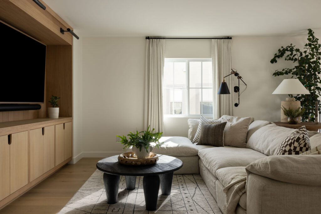 TV Living Room Moorpark Reno by Madison Nicole Design