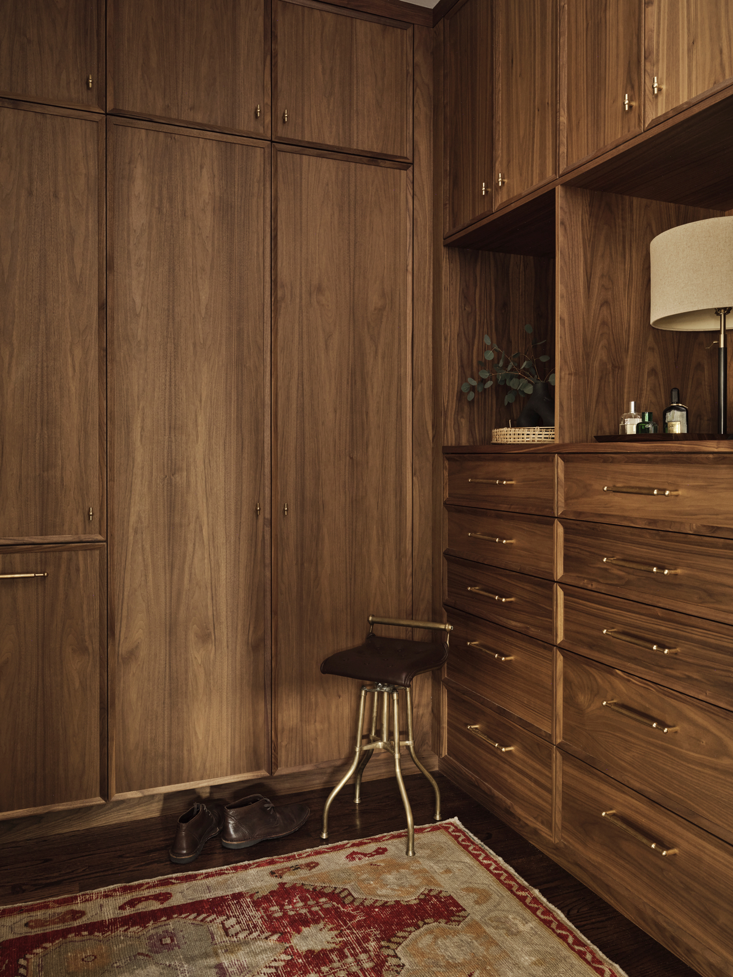 Walnut Paneling in Palisades Craftsman by Tanya Paz