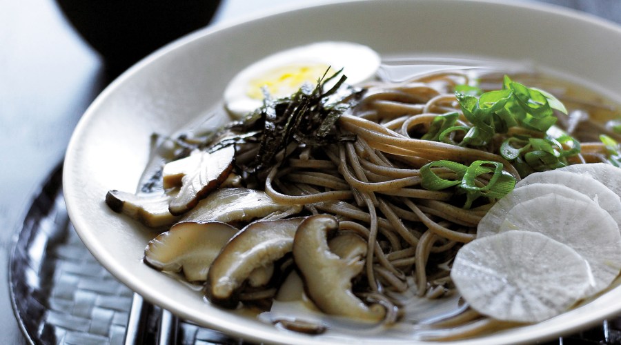 Warm Soba Noodle Bowl