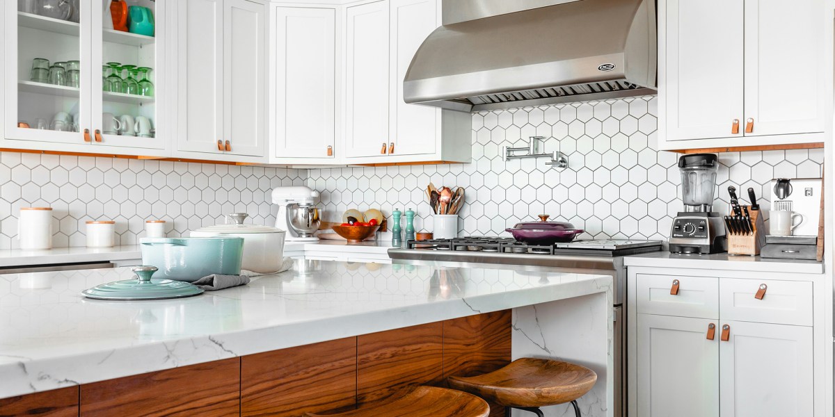 Waterfall Kitchen Island