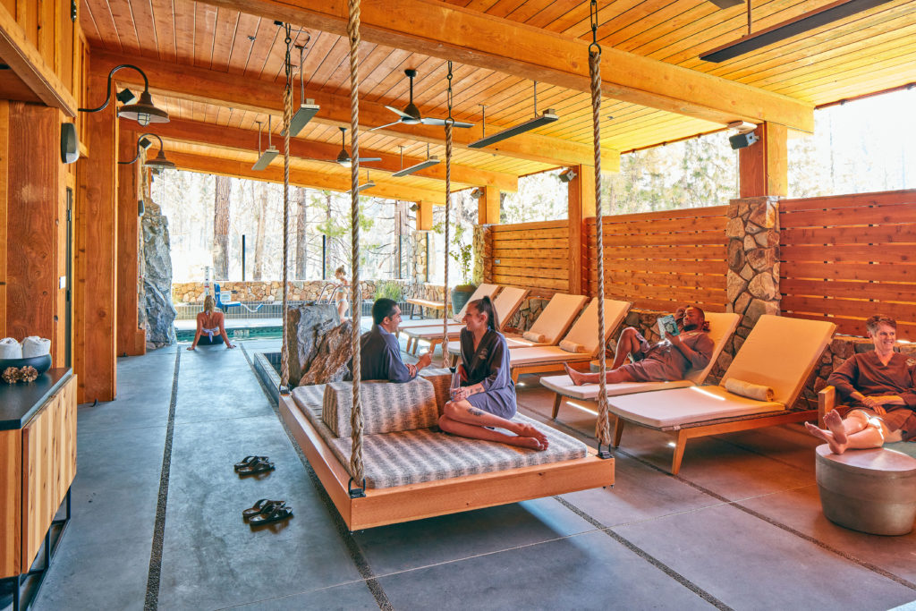 Rush Creek Spa outdoor lounge