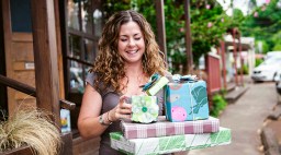 Sara Smith of Wrappily wrapping paper