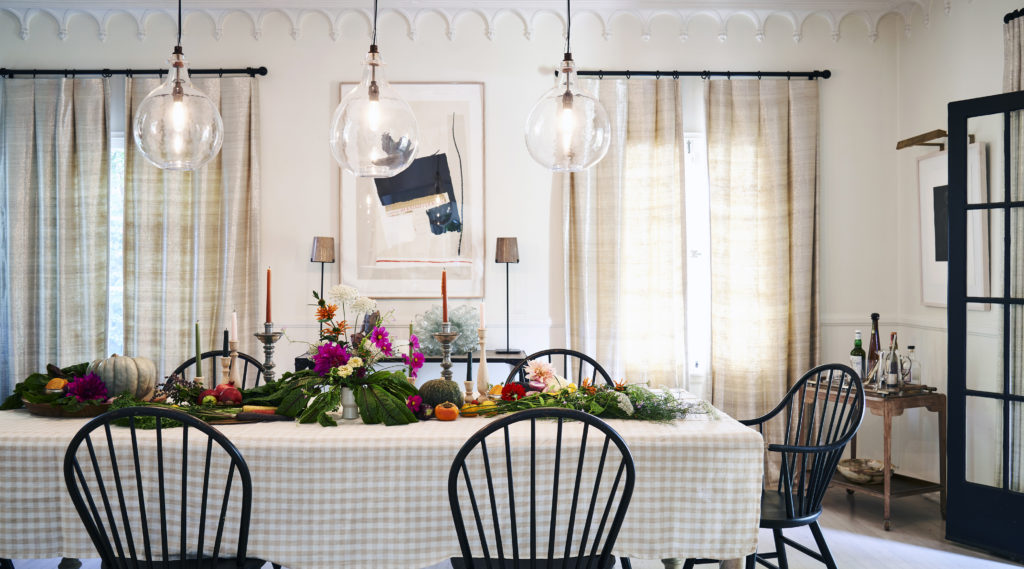 Finished harvest fall centerpiece