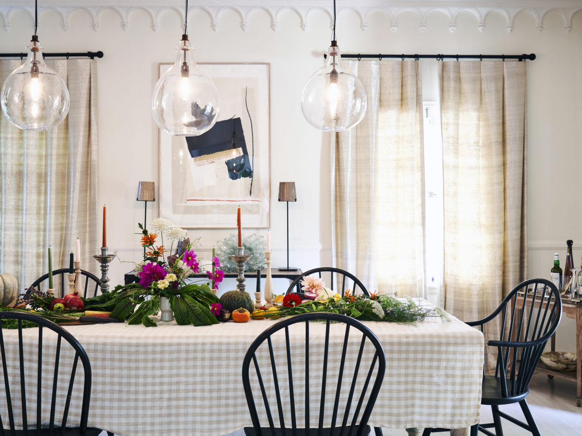 Finished harvest fall centerpiece