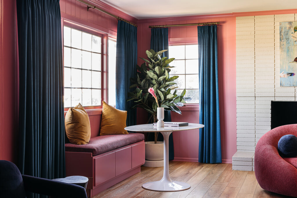 Window Seat in Barbie Pink House by Raelena Vasquez