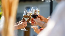 Wine Glasses Toasting