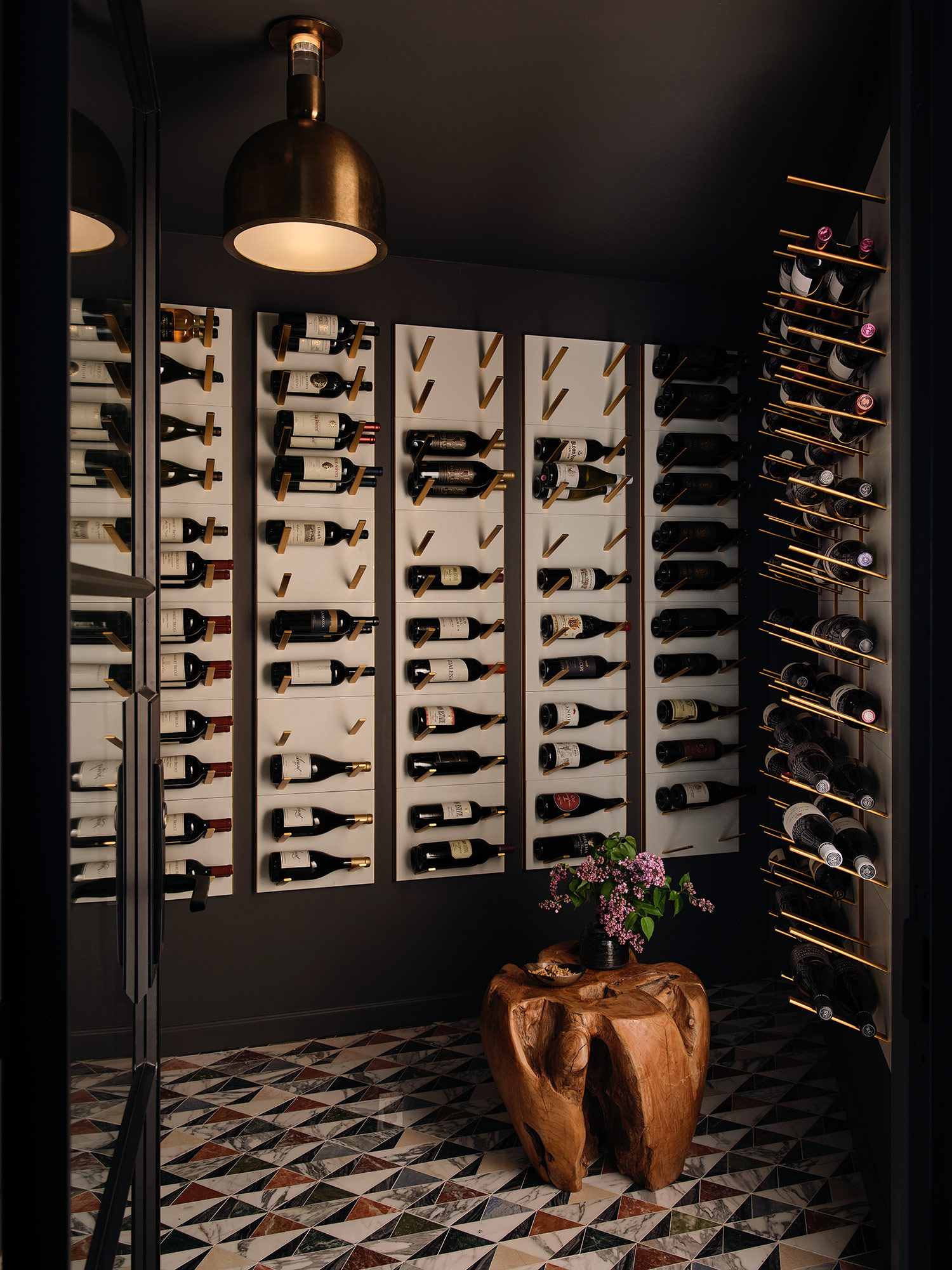 Wine Room in Marin County House by Caitlin Jones Design