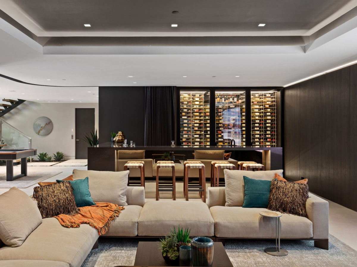 Wine Room with Wine Bottles on Display