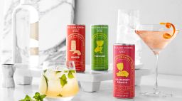 AVEC and Williams Sonoma Variety Pack shown on tabletop with cocktails.