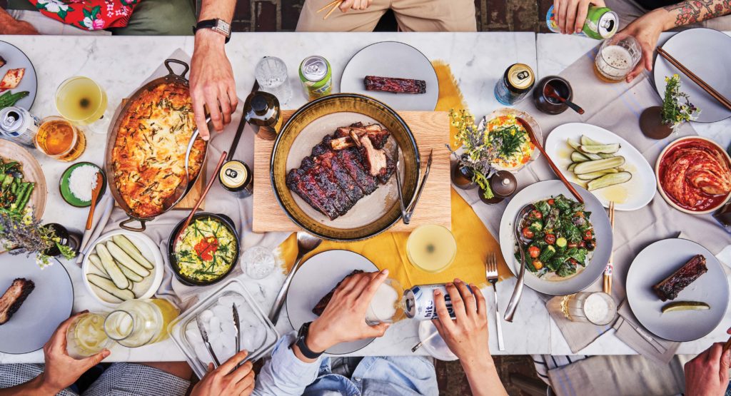 Overhead Dinner Table