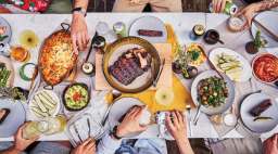 Overhead Dinner Table