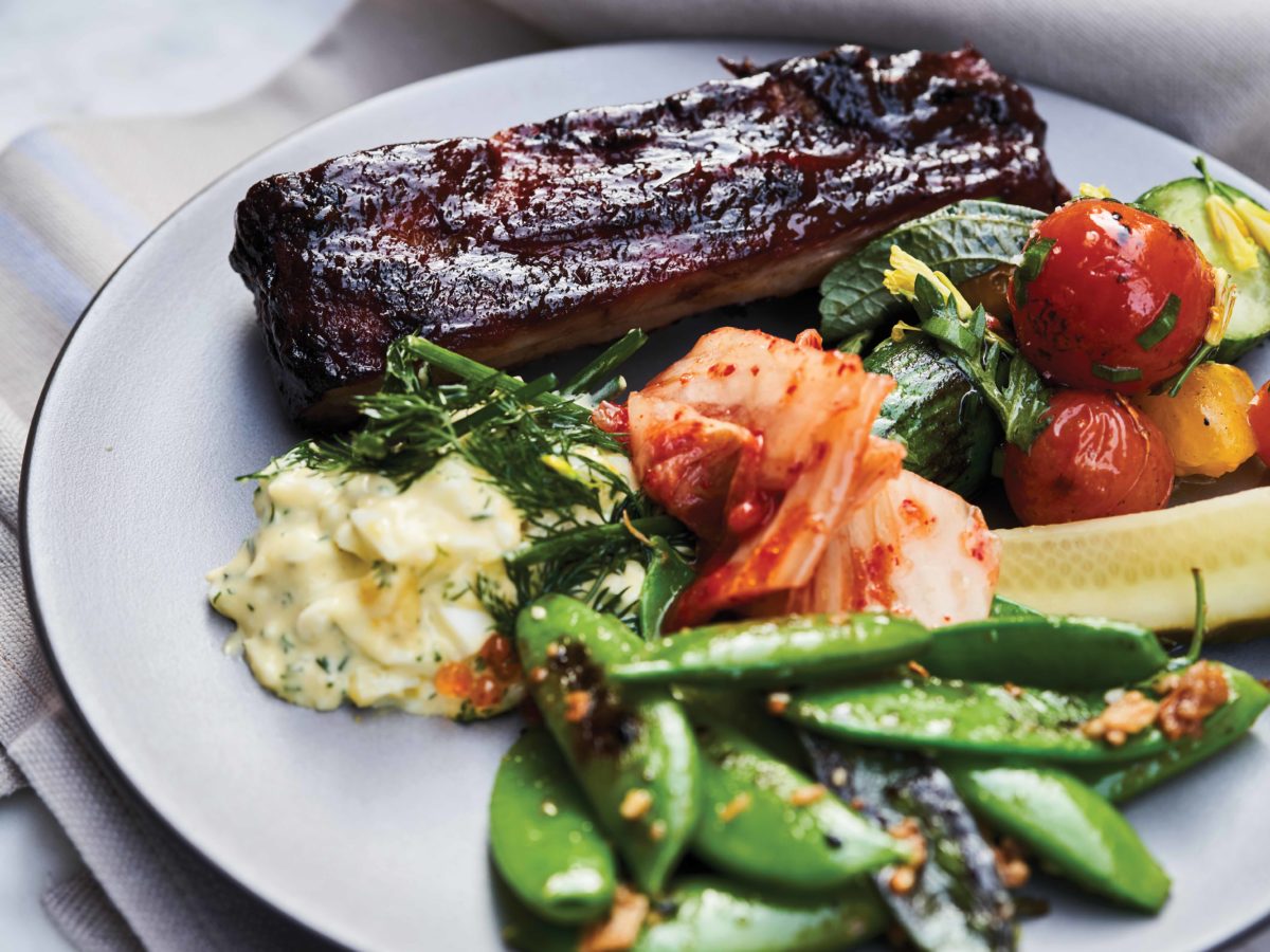 Ribs, Peas, Salads