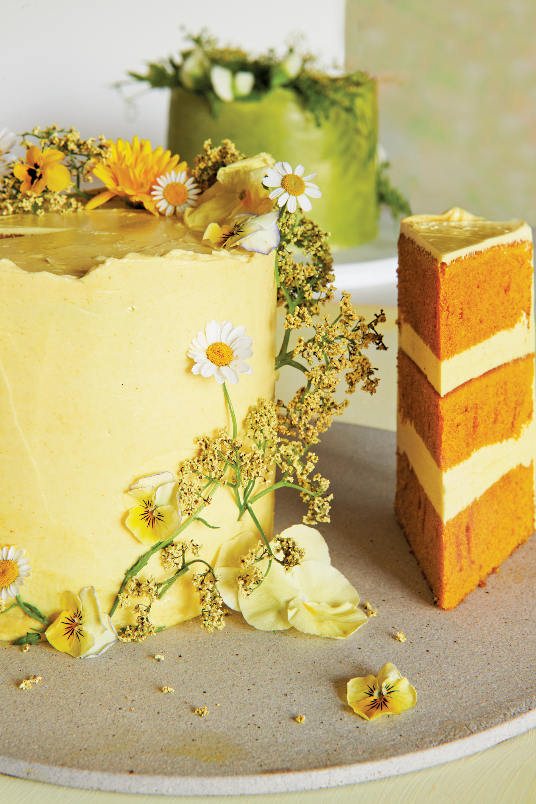 Yellow Cake in Eat Your Flowers Book